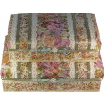 Victorian Striped Floral Gift Box
